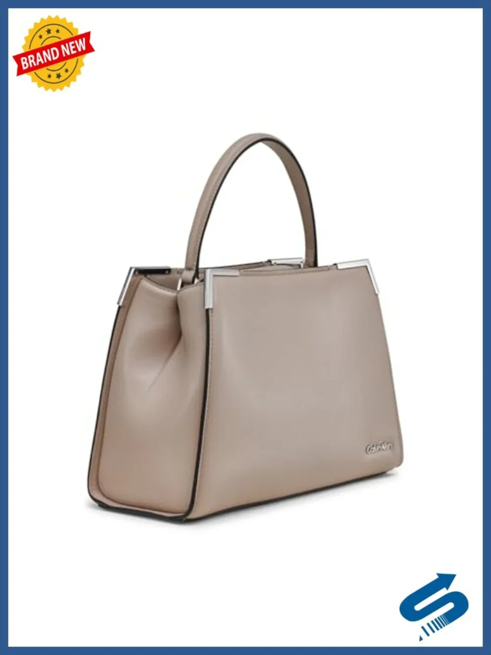 Vegan Leather Triple Compartment Satchel with Removable Strap